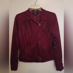 Harmony & Havoc Burgundy Fringe Soft Jacket SL